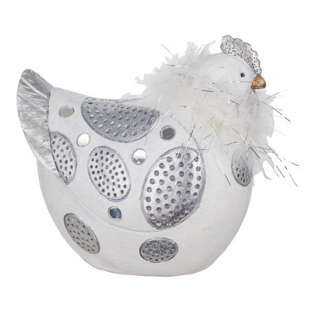 Figure Gallina White Resin | GALLINA Figure Resin Figures pour la décoration de figurines de jardin 20x11x19cm