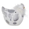 Figure Gallina White Resin | GALLINA Figure Resin Figures pour la décoration de figurines de jardin 20x11x19cm