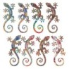 Les grands lézards geckos imprimés comprennent 8 unités de figurines d'animaux, diverses collections