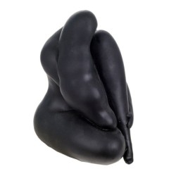 Figure femme résine noire | Figure de figure de personne pour la décoration de figurines de jardin 20x13x18cm