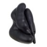 Figure femme résine noire | Figure de figure de personne pour la décoration de figurines de jardin 20x13x18cm