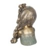 Figure Girl Pensant Golden Gold | Figure de figure de personne pour la décoration de figurines de jardin 25x14x18cm