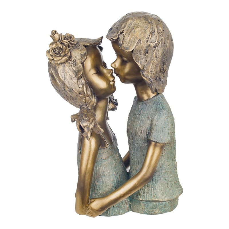 Figure Young Couple embrasse Dorado Resin | Personne figurines Figures de résine pour jardin 32x14x20cm