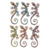 ORIGEN Home Decor Figurine Lézard 6U Marron - Décoration Maison et Jardin | Statue Lézard en Résine - 3x21x9cm