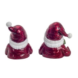 Pope Noel Figure 2 Unités de résine rouge | Figure de Noël Figure de Noël Figures de Noël 18x13x16cm