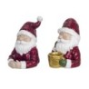Pope Noel Figure 2 Unités de résine rouge | Figure de Noël Figure de Noël Figures de Noël 18x13x16cm