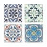 Les sous-verres en céramique comprennent 4 unités de sous-verres de cuisine Collection Vintage