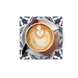 Les sous-verres en céramique comprennent 4 unités de sous-verres de cuisine Collection Vintage