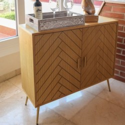 MDF Brown Furniture | Séding industriel auxiliaire Said Rustic Seal 80x30x80cm