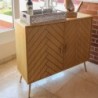 MDF Brown Furniture | Séding industriel auxiliaire Said Rustic Seal 80x30x80cm