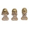 Figure Monk 3 Unités de résine Dorado | Bouddha Figure Resin Figures pour le jardin Figure Resin Decoration CM
