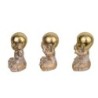 Figure Monk 3 Unités de résine Dorado | Bouddha Figure Resin Figures pour le jardin Figure Resin Decoration CM