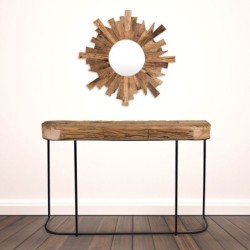 Tableau d'entrée en métal et en bois | Armoire d'entrée comodas et tiroirs récepteurs d'entrée cm