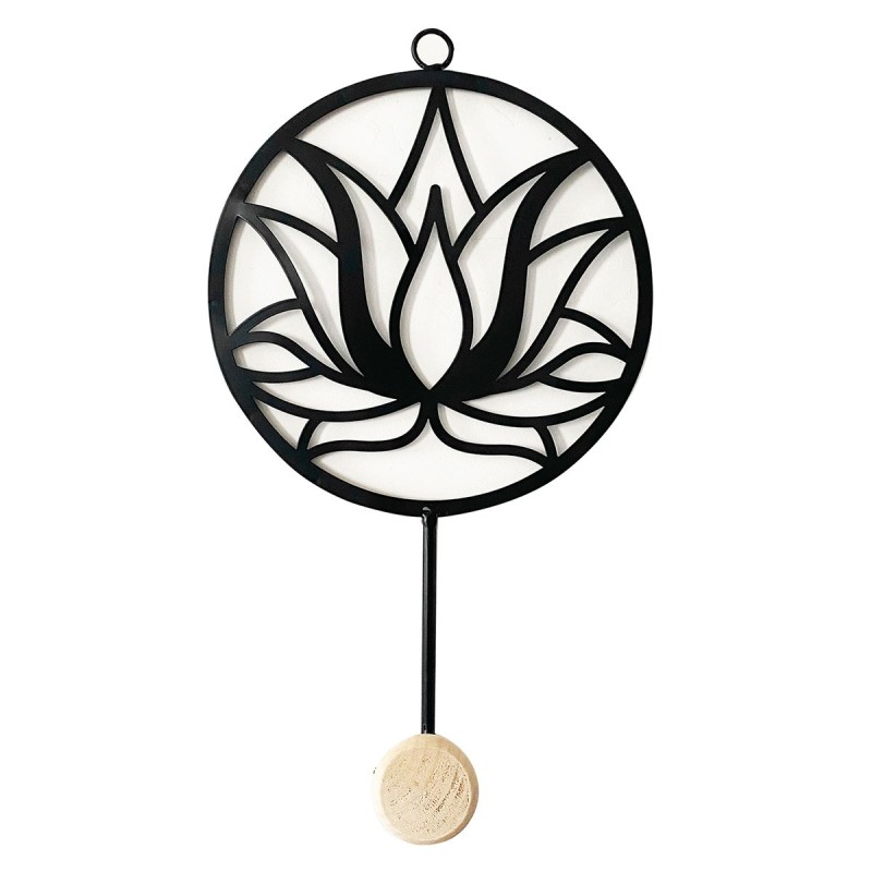 Perbla Flor Loto Negro Metal | Perchero Perchero