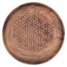 Plaque ronde brun en bois | Décoration décoration salon décoration boho 2x16x16cm