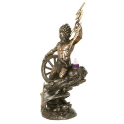 Figure Taranis God Celta Dorado de Resin | Figure de figure de personne pour la décoration de figurines de jardin 25x9x12cm