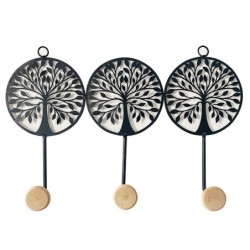 Perbha Tree of Life 3 U Metal Black | Colgallaves Colgallaves accroche les clés CM