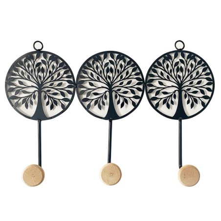 Perbha Tree of Life 3 U Metal Black | Colgallaves Colgallaves accroche les clés CM