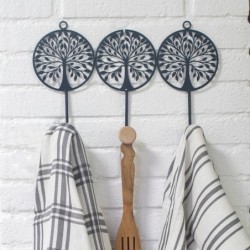 Perbha Tree of Life 3 U Metal Black | Colgallaves Colgallaves accroche les clés CM