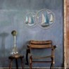 mur de mur Adorno mur mur | Appliques en métal bleu - 62x4x99 cm
