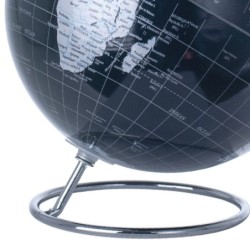Globe Terrestre | Globe du Monde Diamètre 20 cm | La couleur noire