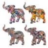 Figure Elephant Pack 4 unités Figures | Afrique gris et éléphants - 9x4x9 cm