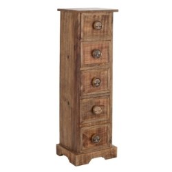 Du titrage robuste 5 tiroirs BURION | Meubles auxiliaires bruns - 76x20x24 cm