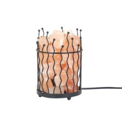 Lampe au sel de l'Himalaya | Pierres Naturelles 2,16 Kg. 19 x 12 cm | Couleur orange