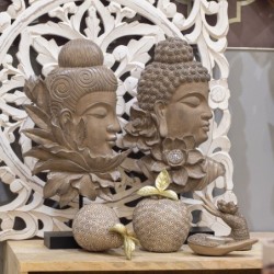 Décor d'origine - Figure Figure Bouddha | Bouddhas gris - 42x8x23 cm
