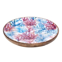 Origine de décoration de maison - Plat de corail de cuisine | Boîtes et plateaux bleus - 2x22x22 cm