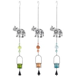 Origine de décoration intérieure - Elephant Pendant Pack 3 unités Décoration | Black Metal Hobs - 85x6x14 cm
