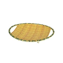 Plateau Circulaire Bambou-Mélamine Boîtes et Plateaux de Cuisine Collection Tropical