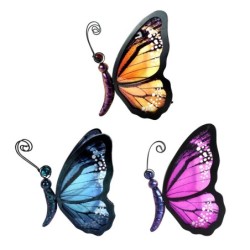 Origin Home Decor - Portavelas Butterfly Pack 3 unités Décoration | Vases et supports multicolores - 24x13x18 cm