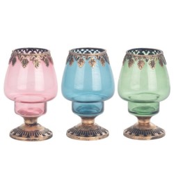 Décor d'origine - Portavelas Pack 3 unités Décoration | Vases et supports multicolores - 12x7x7 cm