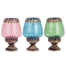 Décor d'origine - Portavelas Pack 3 unités Décoration | Vases et détenteurs multicolores - 18x12x12 cm