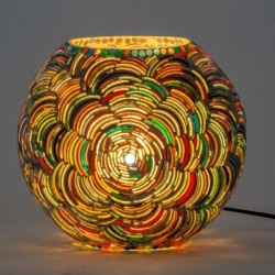 Origin Home Decor - Meubles de la lampe marocaine | Lampes multicolores - 13x25x25 cm