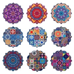 Origin Home Decor - voit avec des exposants pack 72 unités cuisine | Multicolore Coasters - 0x11x11 cm