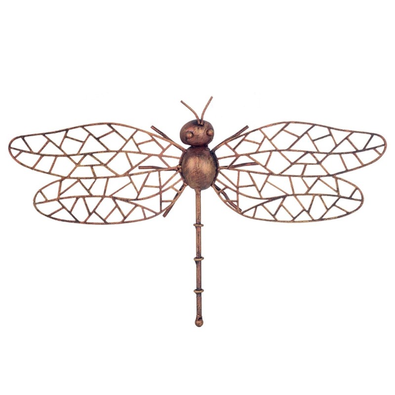 ORIGEN Home Decor Libelula wall adorno applications métal | Gold Metal Appliquer - 4x35x22cm