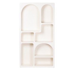 ORIGEN Home Decor Meubles étagères auxiliaires | Étagère blanche - 180x97x26cm