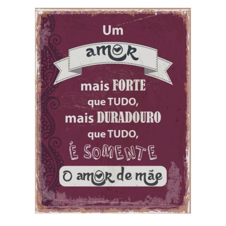ORIGEN Home Decor Portugais Ornements muraux Plaques métalliques | Plaque métallique rouge rectangulaire - 33x25x1cm
