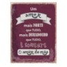 ORIGEN Home Decor Portugais Ornements muraux Plaques métalliques | Plaque métallique rouge rectangulaire - 33x25x1cm