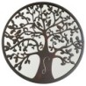 ORIGEN Home Decor Horn Tree Life Mirror Appliques Metal | Appliquer un métal brun rond - 60x60x2cm