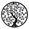 ORIGEN Home Decor Adorno Tree of Life applications Metal | Métal gris rond Appliquer - 30x30x1cm