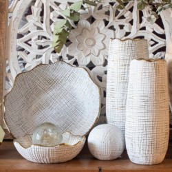 ORIGEN Home Decor VACIBOLSILLOS Vases et titulaires de plateau | Plateau blanc - 8x30x30cm