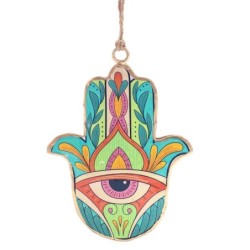 ORIGEN Home Decor Pendant Mano Fátima 4u. Pendants | Pendant multicolore - 10x8x1cm
