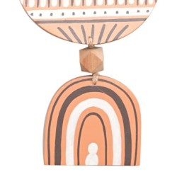 ORIGEN Home Decor Suspension en bois suspendu | Pendentif orange - 32x16x3cm