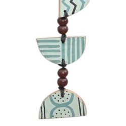 ORIGEN Home Decor Suspension en bois suspendu | Pendant vert - 52x8x1cm