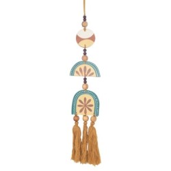 ORIGEN Home Decor Suspension en bois suspendu | Pendant brun - 60x12x1cm
