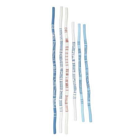 ORIGEN Home Decor Canes 6 ou plusieurs | Figure bleue - 115x2x2cm