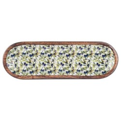 ORIGEN Home Decor Plateau d'huile avec bols et plateaux | Plateau brun - 3x38x13cm